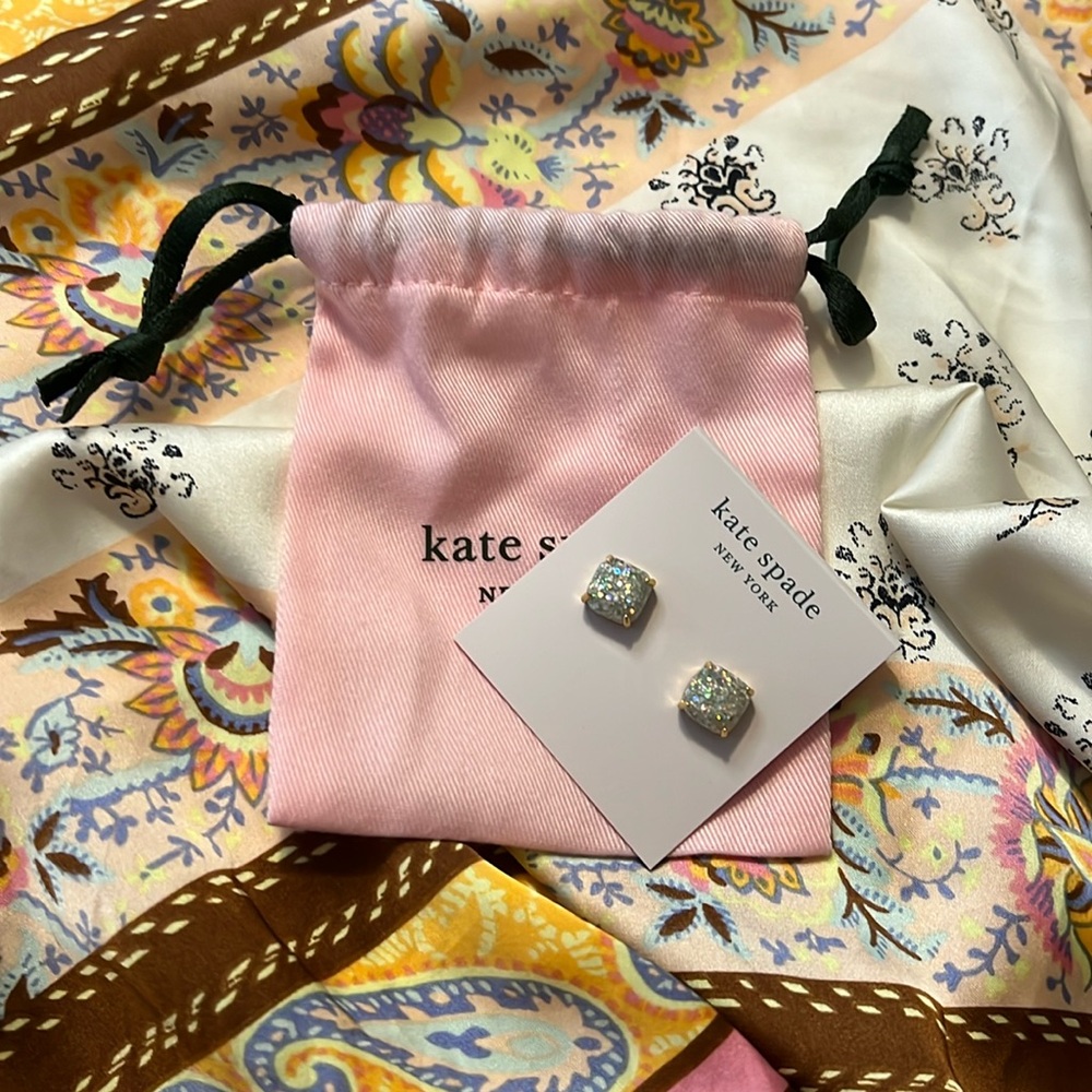 New Kate Spade Faux Opal Stud Earrings